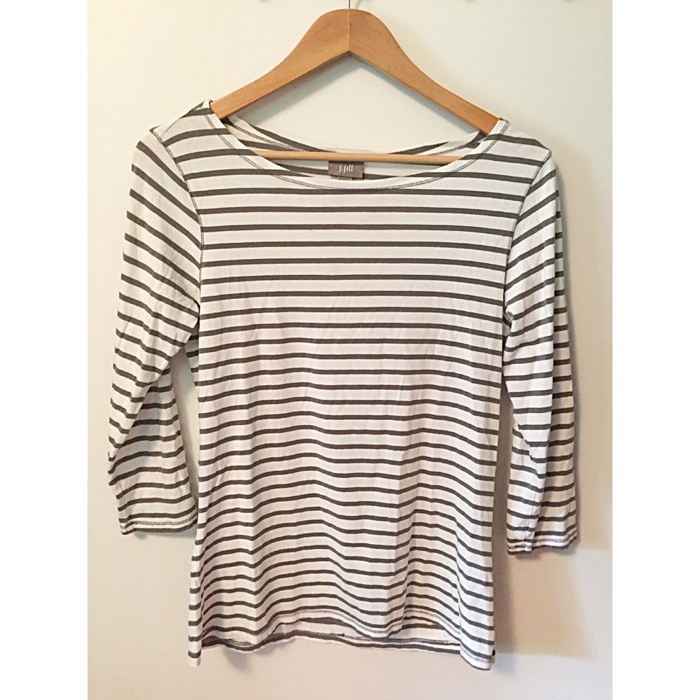 J. Jill Boatneck Striped Tee